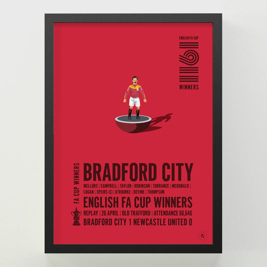 Bradford City 1911 FA Cup Winners Poster