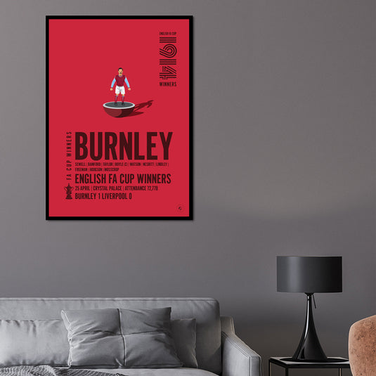 Burnley 1914 FA Cup Winners Poster