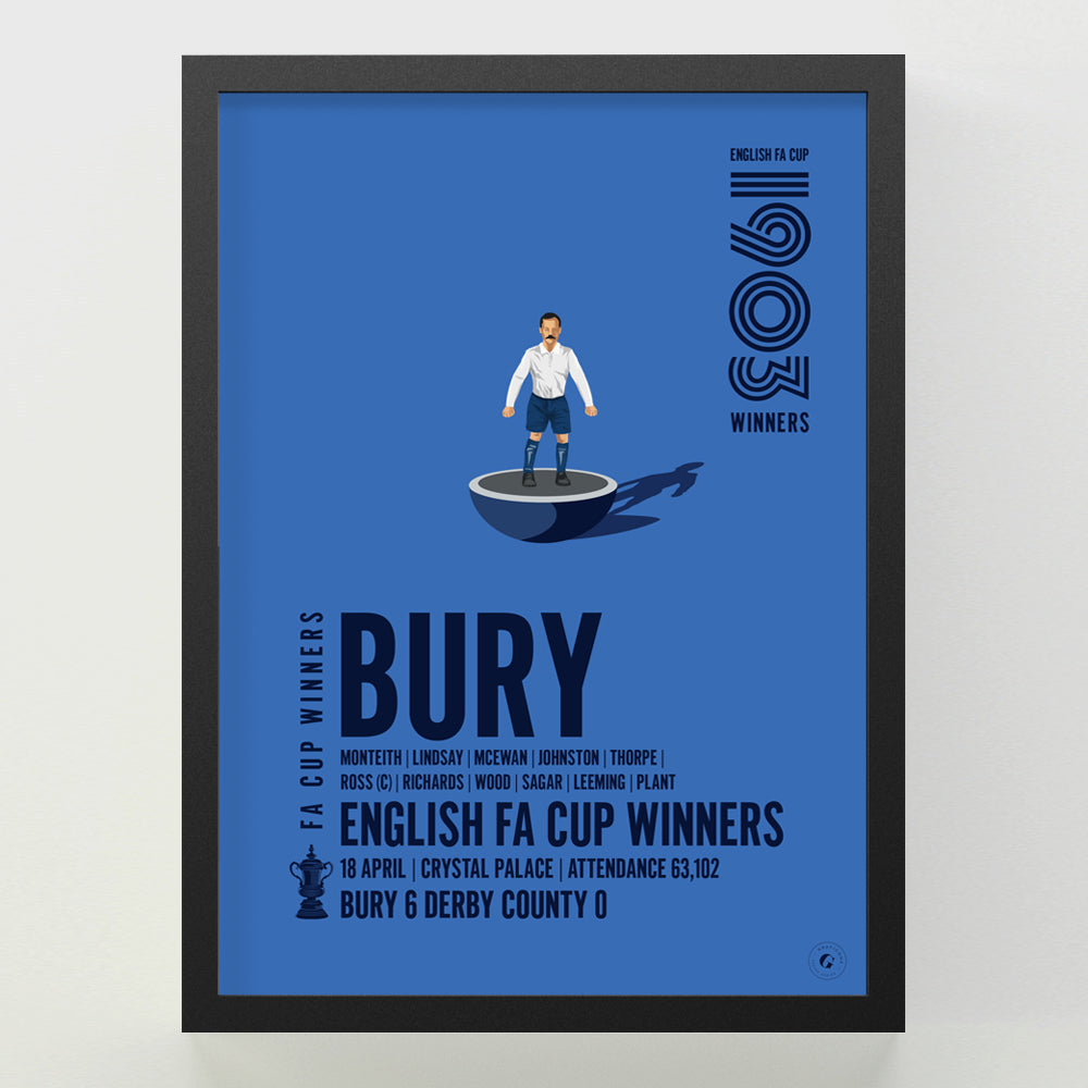 Bury 1903 FA Cup Winners Poster