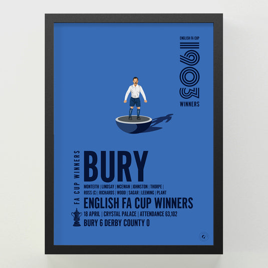 Bury 1903 FA Cup Winners Poster