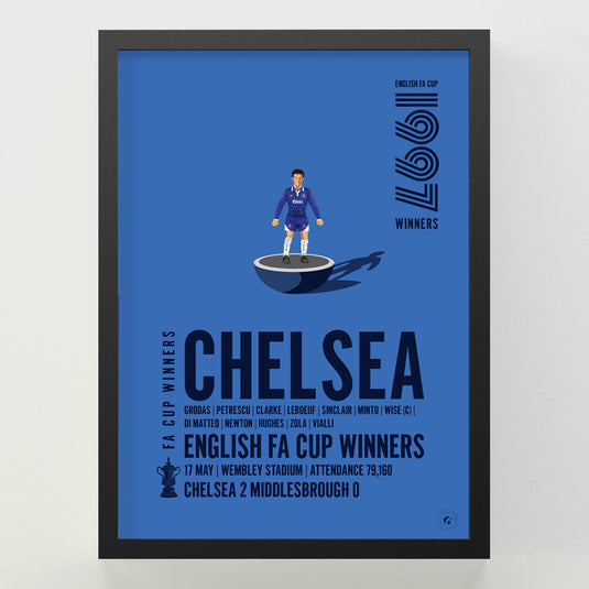 Chelsea 1997 FA Cup Winners Poster