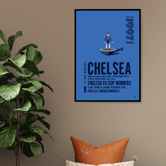 Chelsea 1997 FA Cup Winners Poster