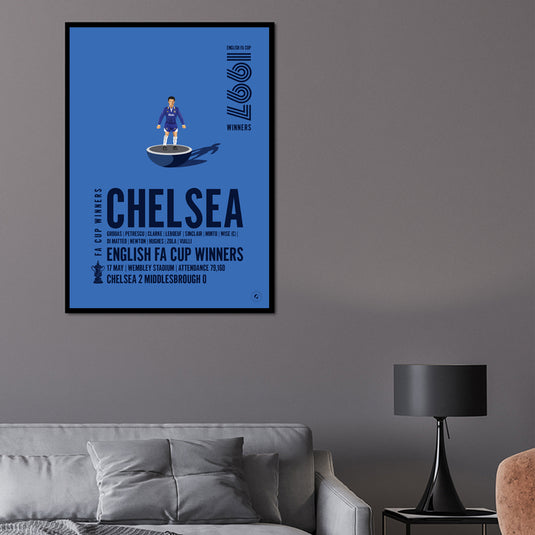 Chelsea 1997 FA Cup Winners Poster