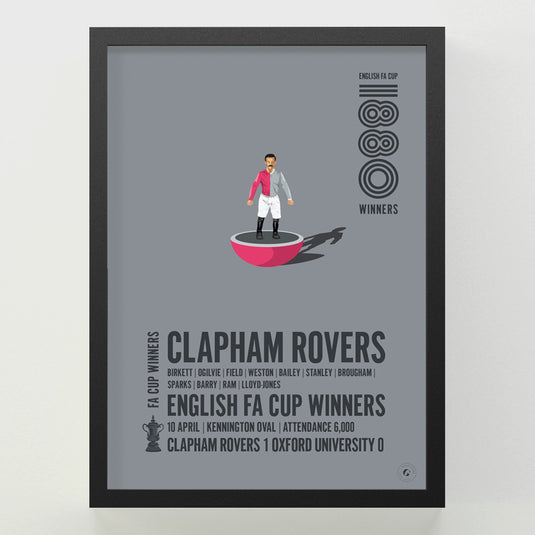 Clapham Rovers 1880 FA Cup Winners Poster