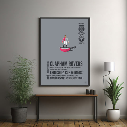 Clapham Rovers 1880 FA Cup Winners Poster
