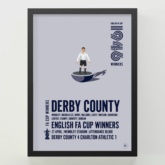 Derby County 1946 FA Cup Winners Poster