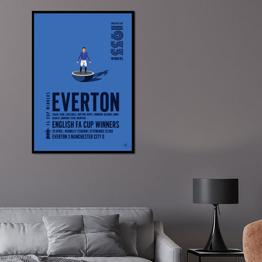 Everton 1933 FA Cup Winners Poster