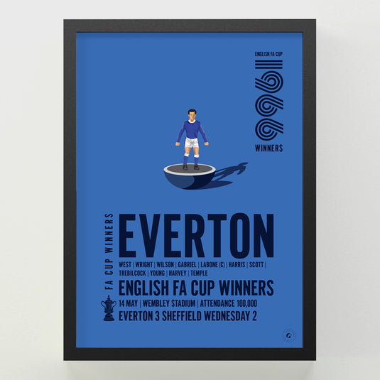 Everton 1966 FA Cup Winners Poster