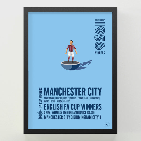 Manchester City 1956 FA Cup Winners Poster