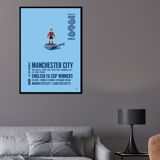 Manchester City 1969 FA Cup Winners Poster