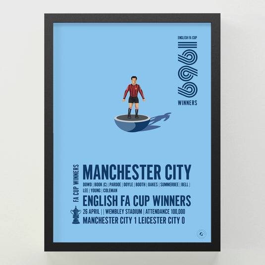 Manchester City 1969 FA Cup Winners Poster