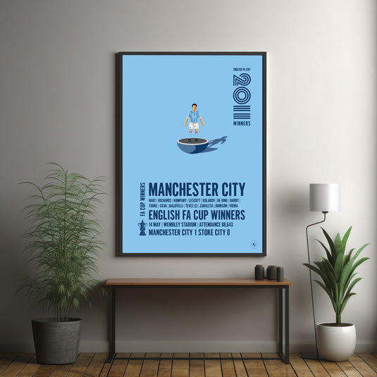 Manchester City 2011 FA Cup Winners Poster