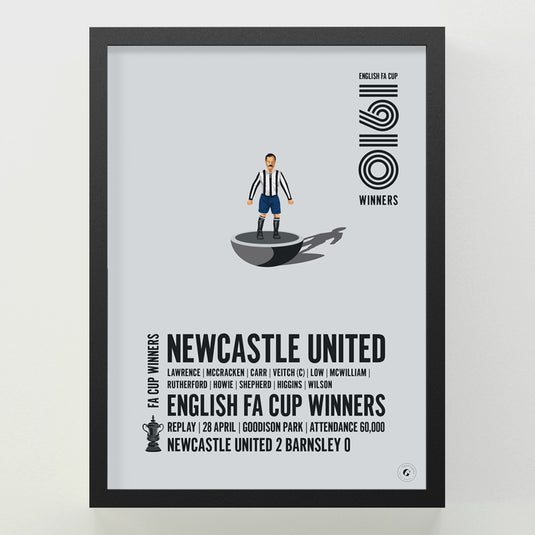 Newcastle United 1910 FA Cup Winners Poster