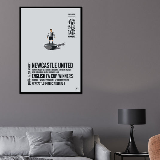 Newcastle United 1932 FA Cup Winners Poster