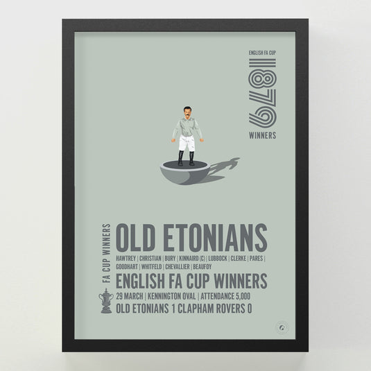 Old Etonians 1879 FA Cup Winners Poster