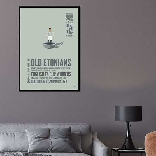 Old Etonians 1879 FA Cup Winners Poster