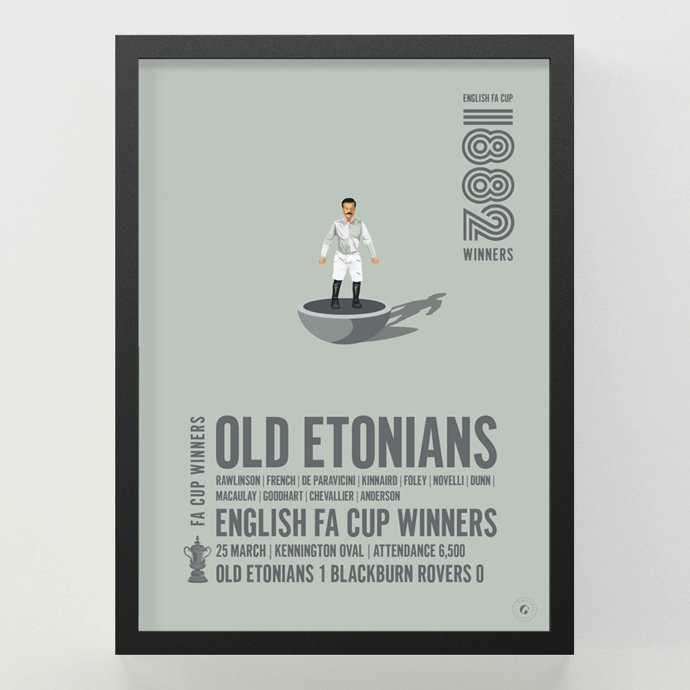 Old Etonians 1882 FA Cup Winners Poster