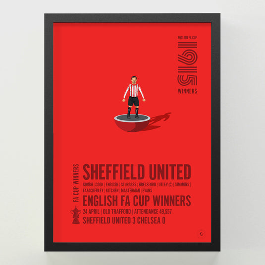 Sheffield United 1915 FA Cup Winners Poster