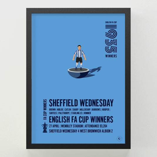 Sheffield Wednesday 1935 FA Cup Winners Poster