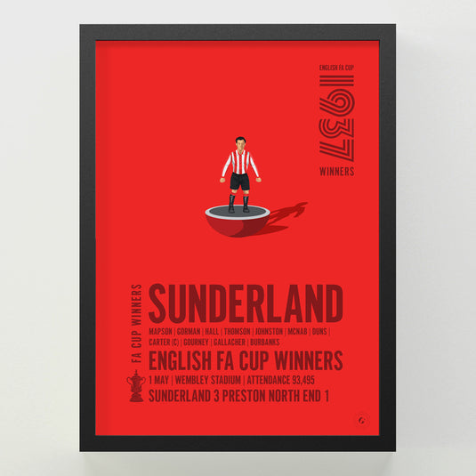 Sunderland 1937 FA Cup Winners Poster