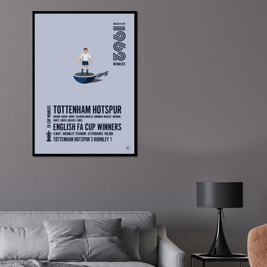 Tottenham Hotspur 1962 FA Cup Winners Poster