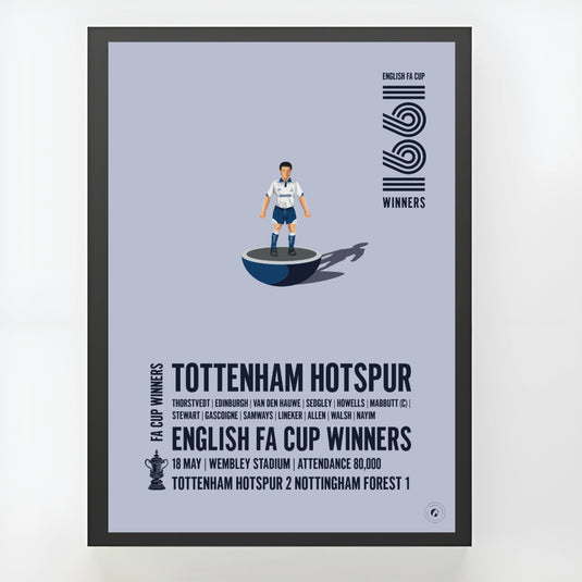 Tottenham Hotspur 1991 FA Cup Winners Poster