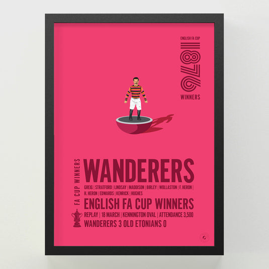 Wanderers 1876 FA Cup Winners Poster