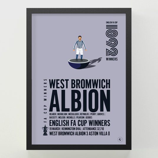 West Bromwich Albion 1892 FA Cup Winners Poster