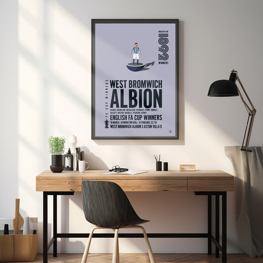 West Bromwich Albion 1892 FA Cup Winners Poster