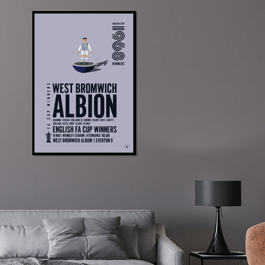 West Bromwich Albion 1968 FA Cup Winners Poster
