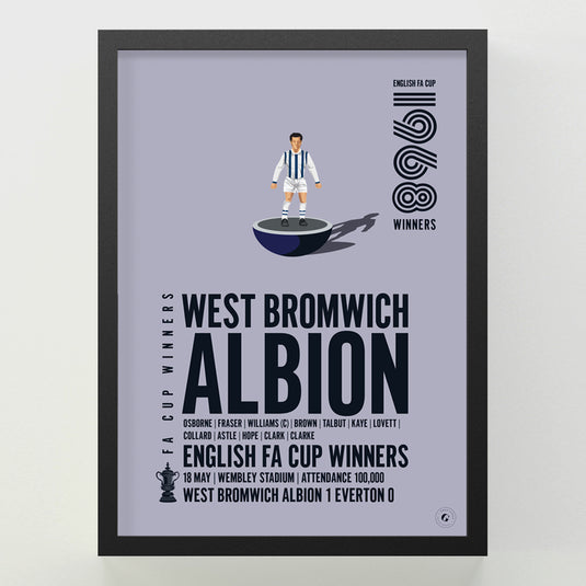 West Bromwich Albion 1968 FA Cup Winners Poster