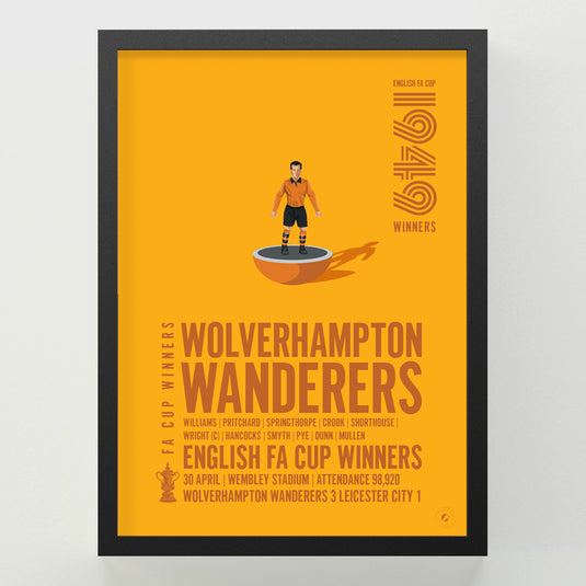 Wolverhampton Wanderers 1949 FA Cup Winners Poster