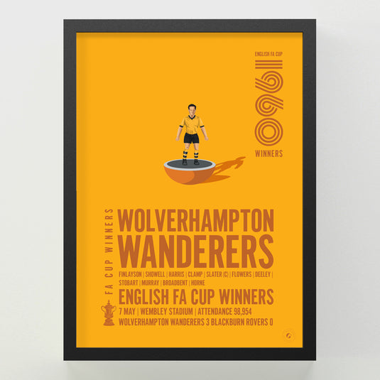 Wolverhampton Wanderers 1960 FA Cup Winners Poster