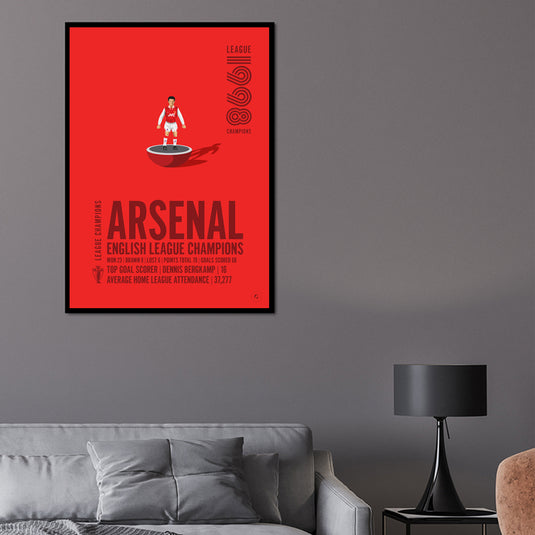 Arsenal 1998 English League Champions Poster