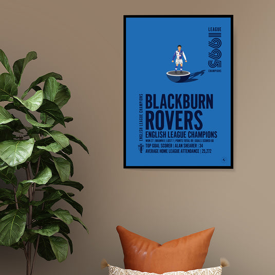 Blackburn Rovers 1995 English League Champions Poster