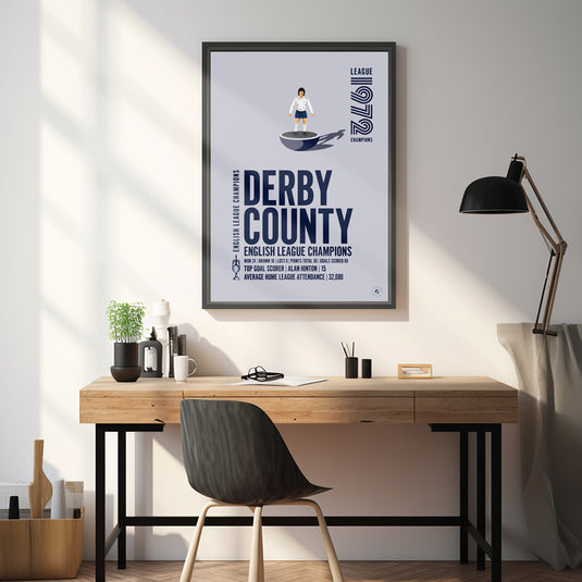 Derby County 1972 English League Champions Poster