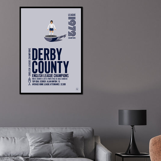 Derby County 1972 English League Champions Poster