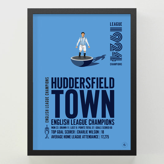 Huddersfield Town 1924 English League Champions Poster