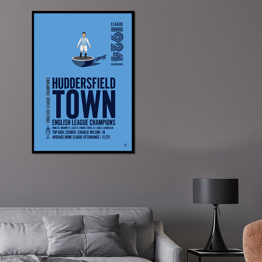 Huddersfield Town 1924 English League Champions Poster