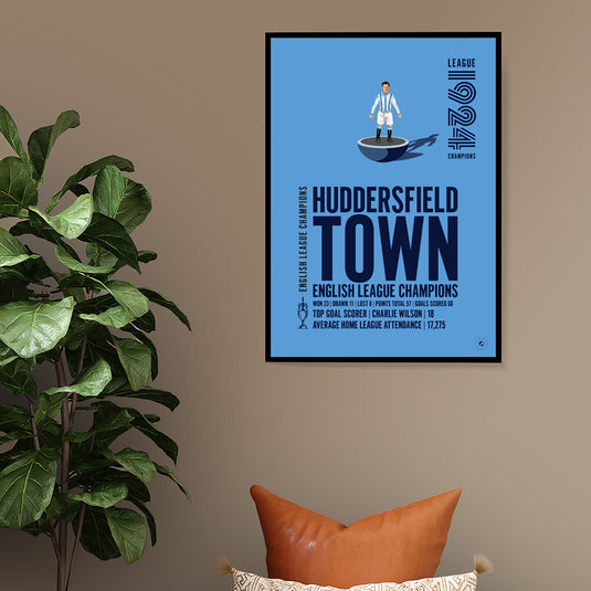 Huddersfield Town 1924 English League Champions Poster