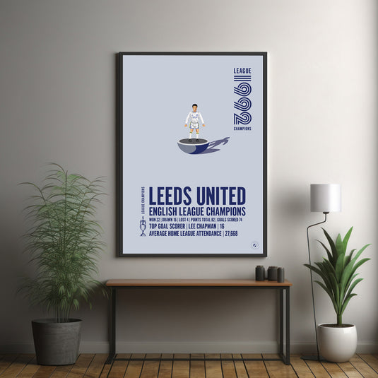 Leeds United 1992 English League Champions Poster