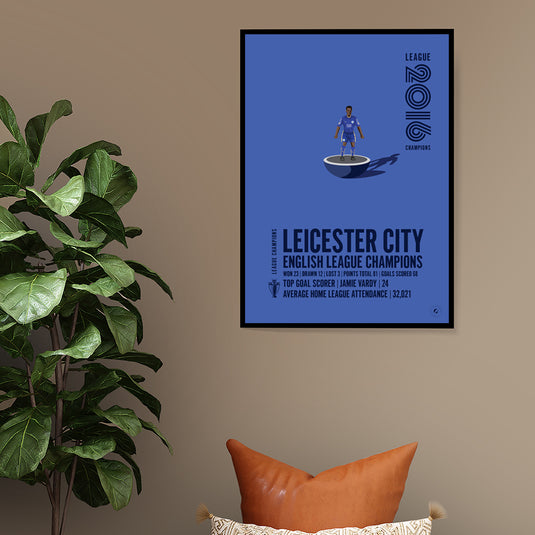 Leicester City 2016 English League Champions Poster