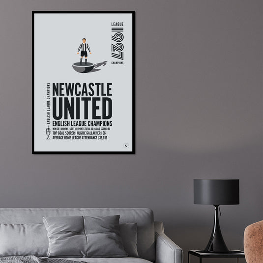 Newcastle United 1927 English League Champions Poster