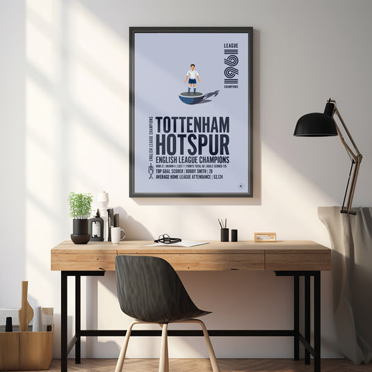 Tottenham Hotspur Campeones de la Liga Inglesa de 1961 Póster