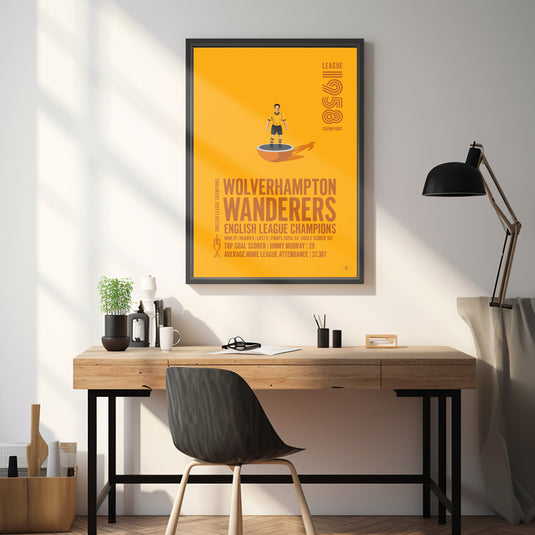 Wolverhampton Wanderers 1958 English League Champions Poster