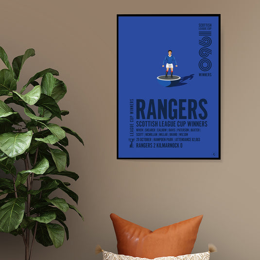 Rangers 1960 Scottish League Cup Winners Poster