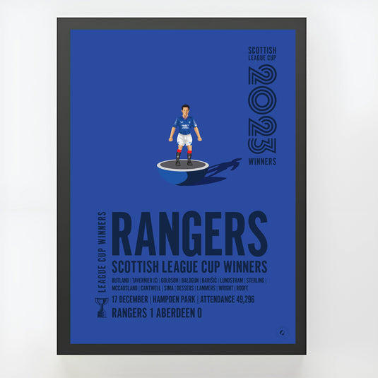 Rangers Scottish League Cup Winners 2023 Print