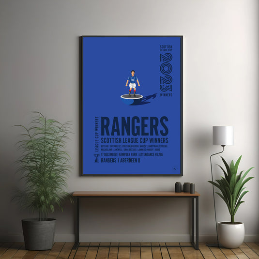 Rangers 2023 Scottish League Cup Winners Poster