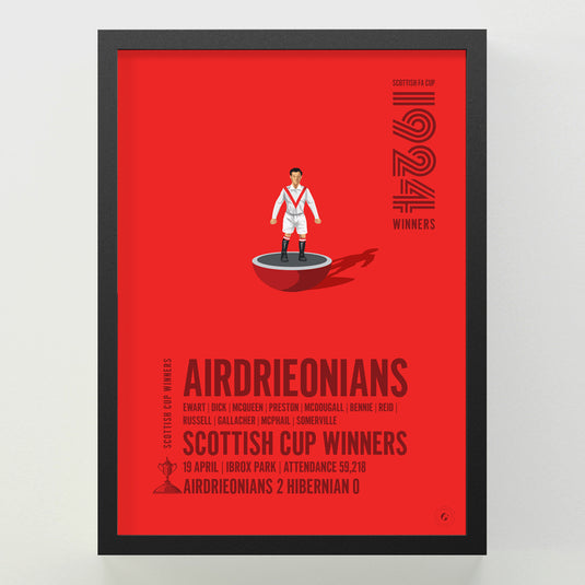 Airdrieonians 1924 Scottish Cup Winners Poster