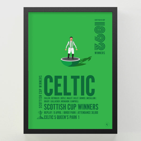 Celtic 1892 Scottish Cup Winners Poster